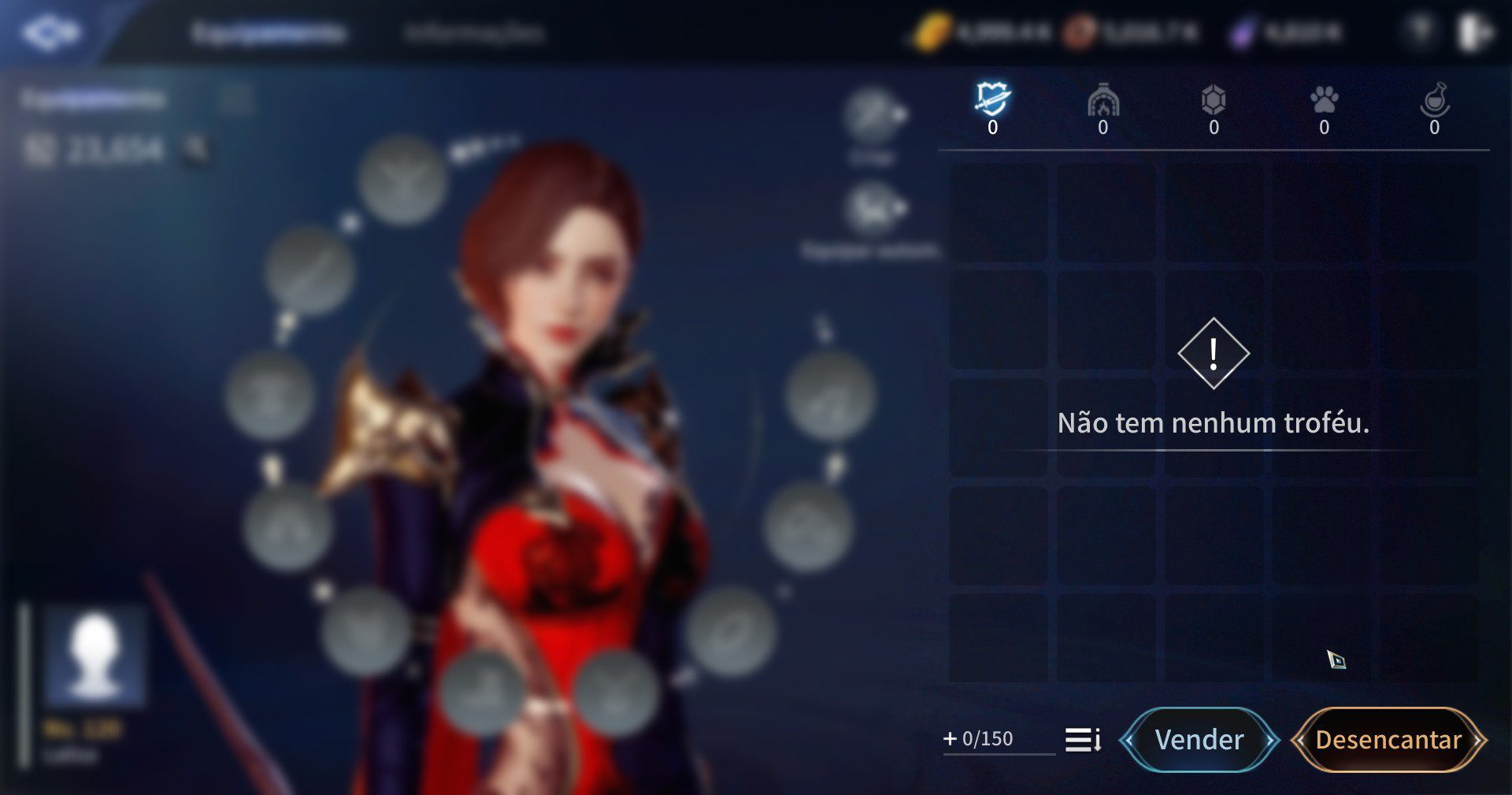 Inventário de Personagem