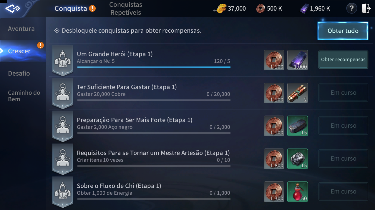 Inventário de Personagem