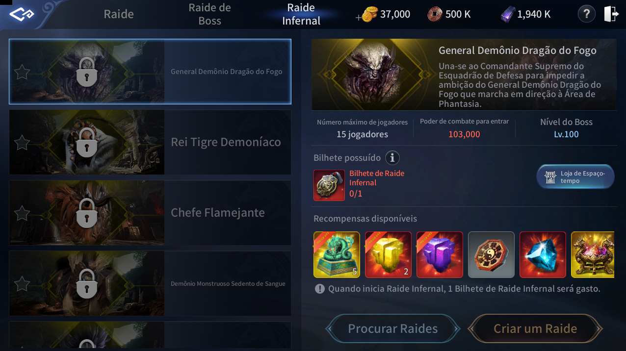 Inventário de Personagem